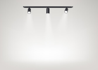Poster - Illuminated stage with spotlight vector illustration