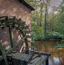 Historic Watermill At Herinckhave Fleringen Twente Netherlands Overijssel.