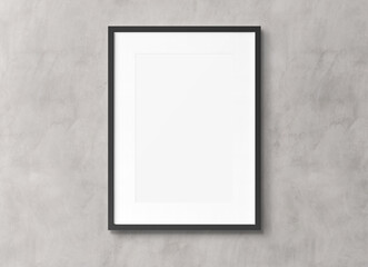 Aufkleber - Black vertical wooden frame on wall background 3D rendering