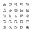 © kuroksta - Simple Interface Icons Related to Delivery. Logistics, Shipping, Package Protection, Return, Express Delivery. Editable Stroke. 32x32 Pixel Perfect.