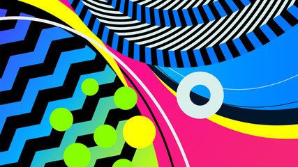 Poster - Pop art memphis abstract background