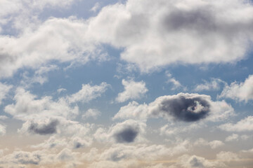 Sticker - blue sky with lots of cumulus clouds