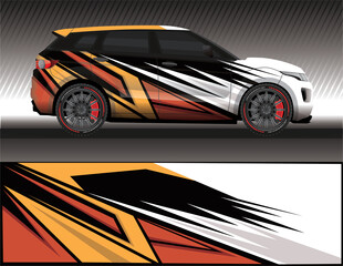  wrap car decal livery,rally race style vector illustration abstract background