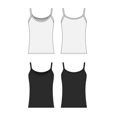 Wall Mural - Woman camisole dress template illustration set