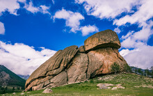 Turtle Rock "Melkhii Khad" In  Gorkhi Terelj National Park, Mongolia. July 2018.