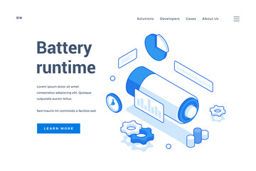 Poster - Banner of website helping with exploring battery runtime