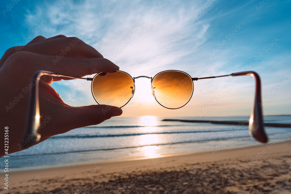 Sunset Light Brown Sunglasses Johann Wolff | Anna in Havana Sunset Sunglasses  main image 4