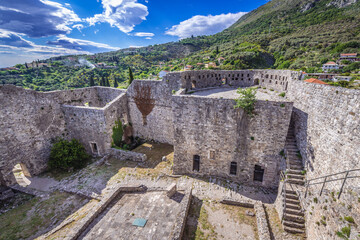 Canvas Print - Ruins of historical fortress in Stari Bar town near Bar city, Montenegro