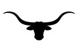 Texas Longhorn cattle head icon, vector illustration