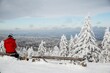Zimowa sceneria widok na góry śnieg Polska 