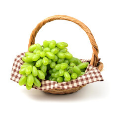 Wall Mural - White grapes isolated stock photo