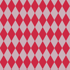 Poster - Vector pink diamond motif repeat pattern print background design