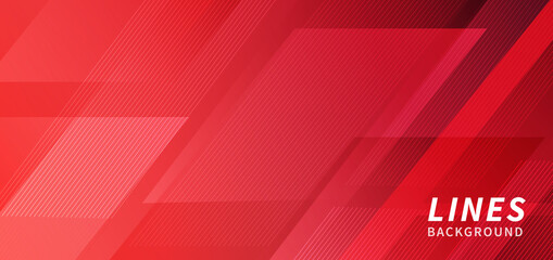 Red abstract tech geometric modern stripe line background. Modern background template.