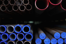 Close-up Of Blue Pipes