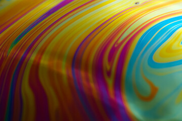 Wall Mural - colorful psychedelic soap bubble refractions pattern macro. colorful macro soap bubble iridescence