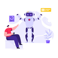 Poster - 
Artificial intelligence flat illustration editable vector design 

