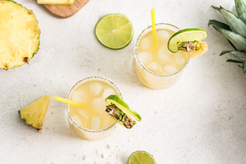 Canvas Print - Pineapple Margarita Cocktail