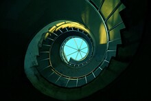 Low Angle View Of Spiral Staircase