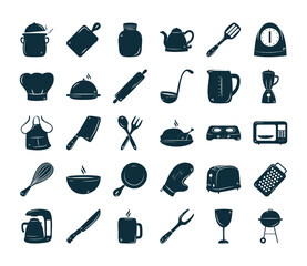 Poster - kitchen utensils collection