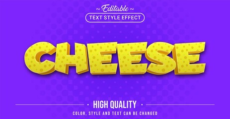 Poster - Editable text style effect - Cheese text style theme.