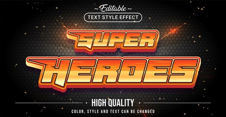 Poster - Editable text style effect - Super Heroes text style theme.
