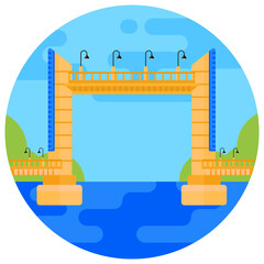 Sticker - 
An icon design of delmas bridge 

