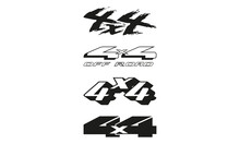 Four Pack Of 4x4 Logos, For Trucks, Cars, Monster Trucks And All Terrain Vehicles, Ideal For Vinil Cut