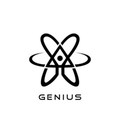 genius logo design vector icon