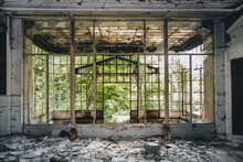 Interior Of Abandoned Building