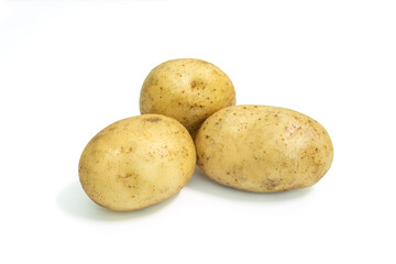 Potatoes on a white background