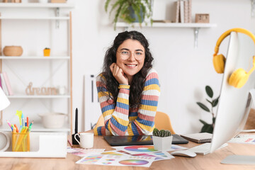 Poster - Graphic designer working in office