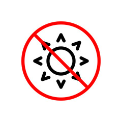 Sticker - banned sun