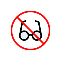 Sticker - banned glasses