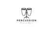 lines music percussion conga drum logo vector symbol icon design illustration