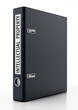 © Destina - Black folder with intellectual property label isolated on white background. 3D illustration
