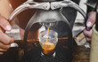 © NPD stock - Handmade Rok coffee maker espresso shot.