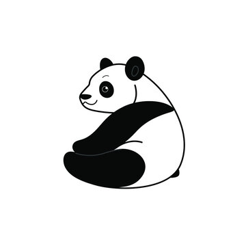 Cartoon panda bear. Childish print for nursery, kids apparel, poster, postcard, pattern.