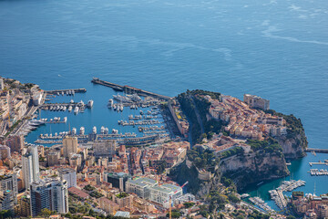 Vue aérienne du Port de Monaco 