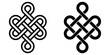 Mystical knot of longevity and health, Feng Shui luck sign, vector infinity knot, tattoo of the symbol health of occultism and witchcraft