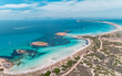 Stunning aerial of Formentera the Maldives of Europe