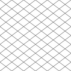 Poster - simple cross grid paper. cell seamless pattern. background diagonal squared grating. criss cross lin