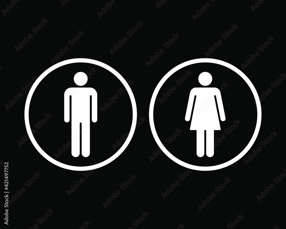 Vector de Stock Man and woman avatar icon set. Male and female gender ...