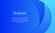 Blue Curves Lines Banner Background With Space for Text
