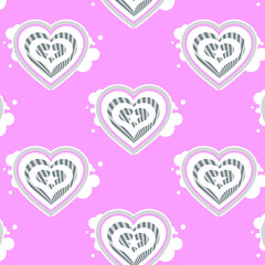 Poster - Hearts pattern background, for wrapping paper, greeting cards, posters, invitation, wedding and Valentines cards.