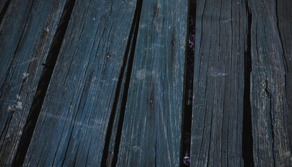 blue old wooden textured background of wooden planks. Background. Close-up. copy space	
