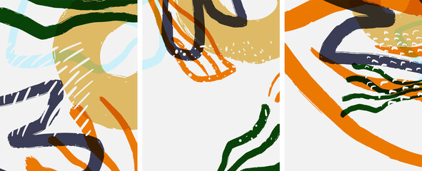 Social media abstract backgrounds. Abstract hand drawn doodles. Vector illustration for covers, banners, flyers