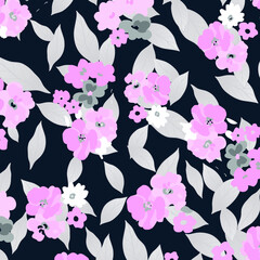 Wall Mural - Floral seamless pattern. Hand drawn. For textile, wallpapers, print, wrapping paper. Vector stock illustration.