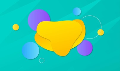 Poster - Abstract fluid shape geometric background. Vector illustration
