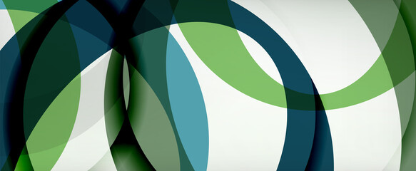 Poster - Ring geometric shapes, o letter repetition wallpaper. Abstract background for business or technology presentations, internet posters or web brochure covers