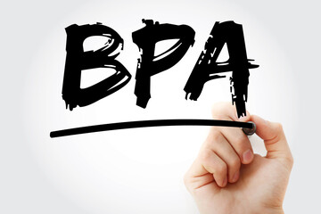 Poster - bpa - business process analysis acronym with marker, business concept background